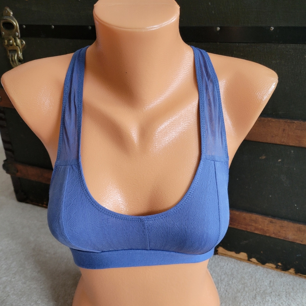 Honeydew Strappy Back Blue Bra Size Small